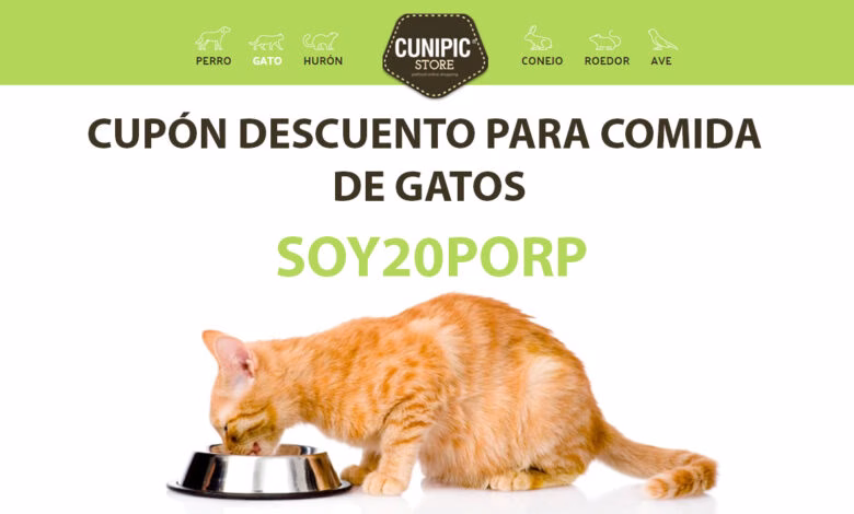 Cupon descuento cunipic en comida de gatos