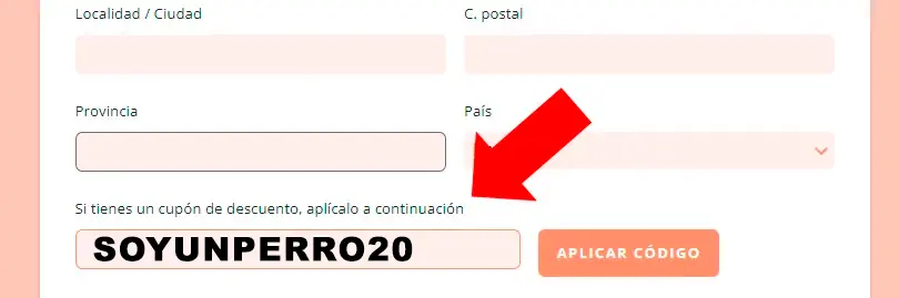 introducir cupon descuento en Dogfy Diet introducir cupon descuento en Dogfy Diet